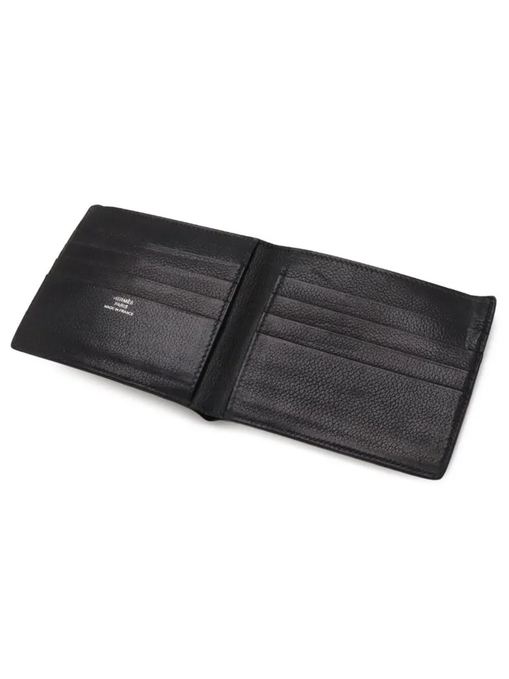 Hermes Mc2 Copernicus Bifold Billfold Wallet Leather Black